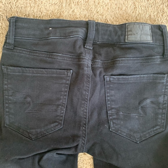 🎀3/$25🎀 American Eagle size 0S Ne(x)t Level Stretch black jeans, EUC - Picture 6 of 6